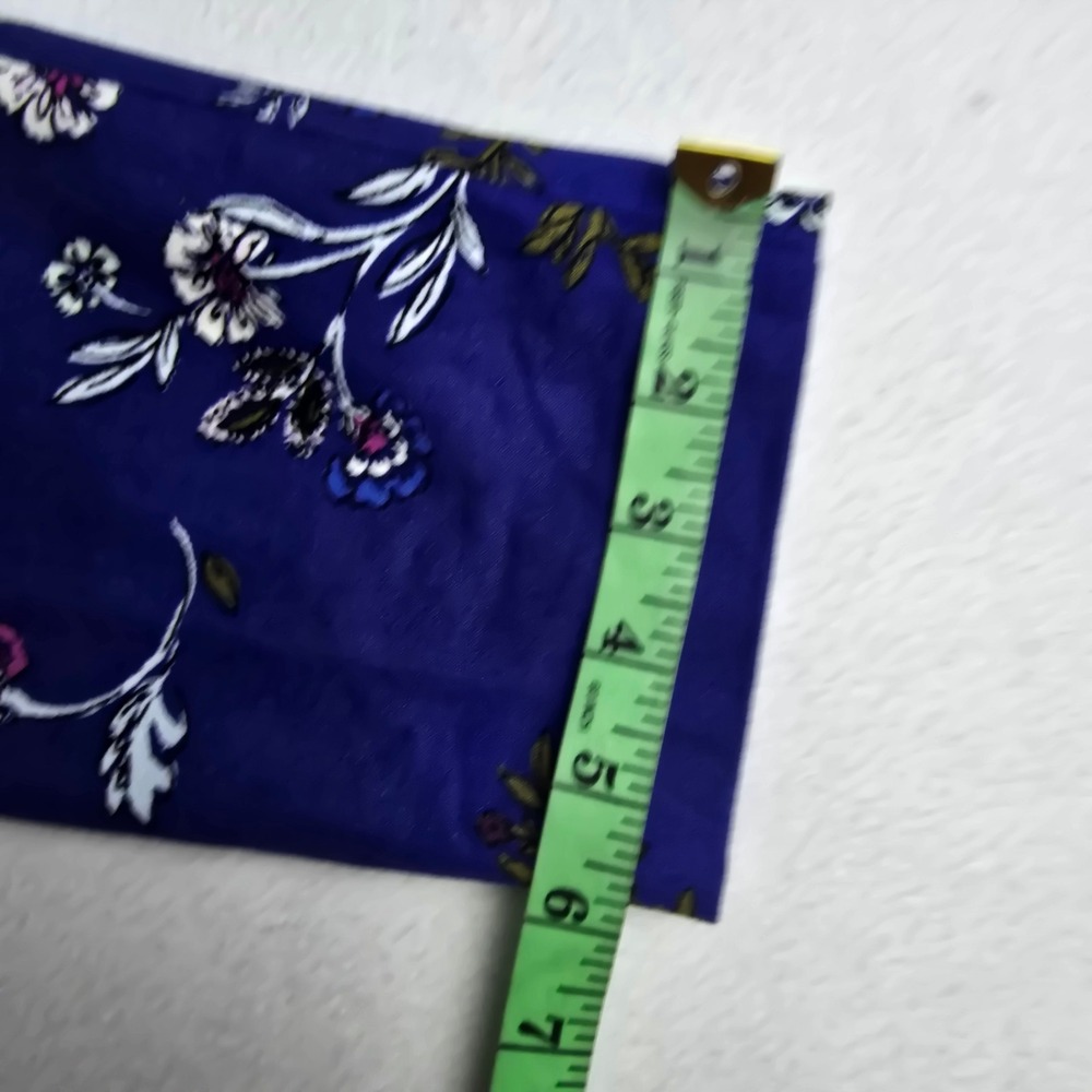 Old‎ Navy NWOT Pixie Mid-Rise Ankle Pants Blue Floral Slim Fit Trousers Size 8 - Picture 9 of 9